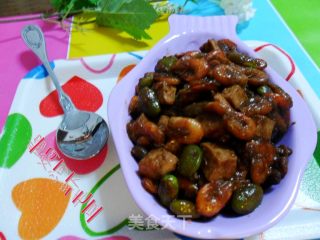 酱焖河虾毛豆的做法