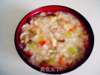 【香菇鸡丝粥】