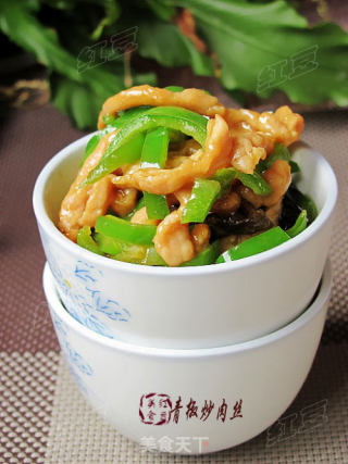 简单家常菜---青椒炒肉丝的做法