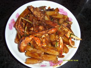 花蟹年糕的做法
