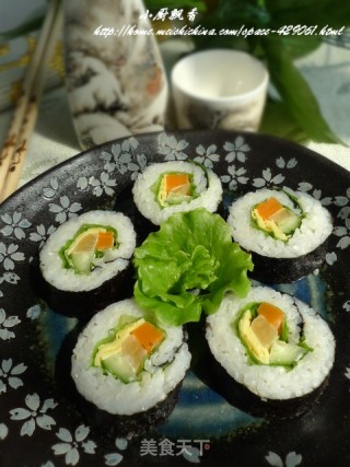 【花样寿司】----生菜沙拉寿司的做法