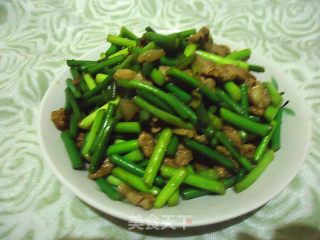 蒜苔肉丝的做法