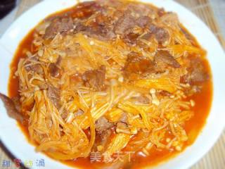 辣炒金针牛肉的做法