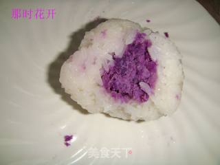紫薯糯米团的做法