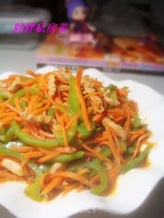 青椒胡萝卜炒肉丝的做法