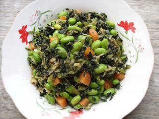 梅干菜炒毛豆的做法