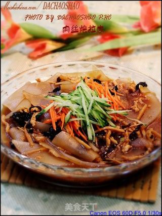 秋冬家常菜“肉丝烩拉皮”的做法