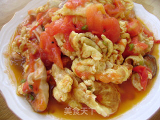 家常菜----香菇西红柿炒鸡蛋的做法