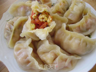 健康主食----西红柿鸡蛋蒸饺