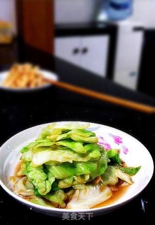 蚝油炒圆白菜的做法