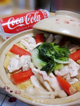 鸡肉豆腐味增锅的做法