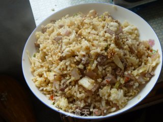 辣白菜羊肉炒饭的做法