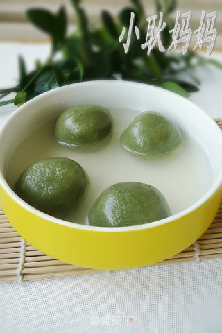 绿茶豆沙汤圆的做法