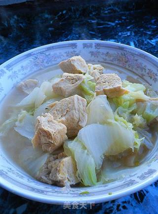 白菜炖冻豆腐的做法