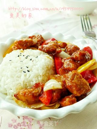 酸酸甜甜的好味道------双色糖醋肉饭的做法