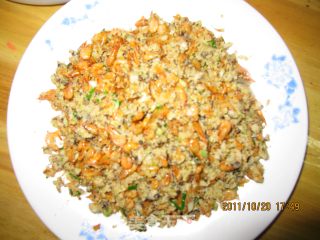 豆渣炒虾米的做法