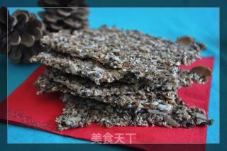 健康的香脆薄饼干 - 无油无糖 全麦荞麦,燕麦,麸皮,鼠尾草,芝麻,坚果的做法