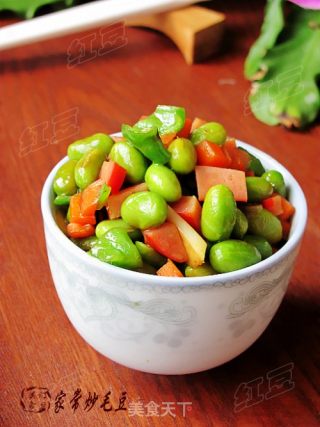 简单家常菜---家常炒毛豆的做法