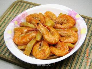 杏鲍菇蚝油炒对虾的做法