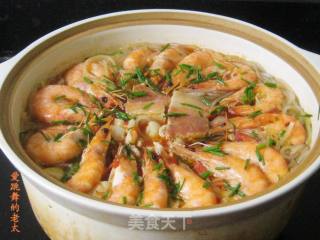 粉丝白菜大虾煲的做法