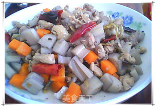莲藕鸡丁的做法