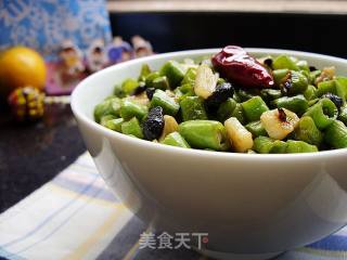 家常下饭菜-------------蒜豉长豆粒
