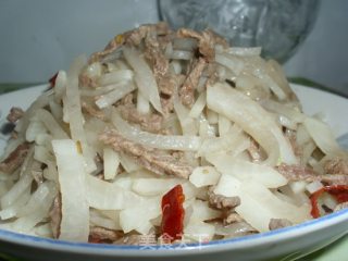 萝卜丝炒牛肉的做法