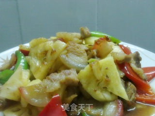 快手小菜----菠萝炒肉的做法