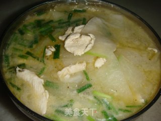 冬瓜鸡肉片汤的做法