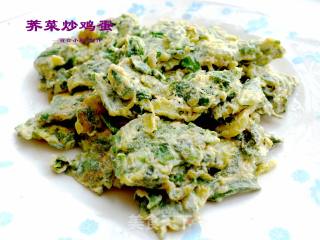 荠菜炒鸡蛋的做法