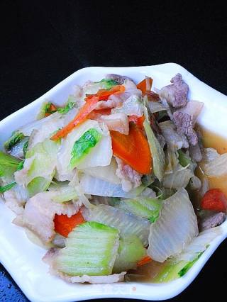 【五花肉炒白菜片】的做法