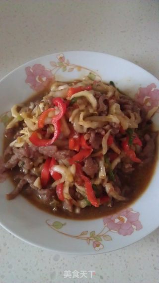 白菜帮炒牛肉丝的做法