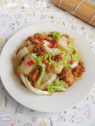 【家常菜】辣炒白菜鸡丁的做法