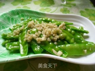 蒜香荷兰豆的做法