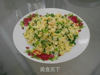 淮山虾仁炒蛋的做法