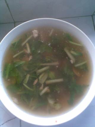 小白菜肉片汤的做法