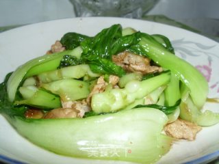 上海青炒肉的做法