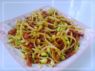 肉炒黄豆芽的做法