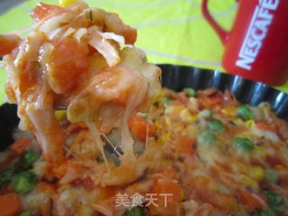 薯底鸡丝田园披萨的做法
