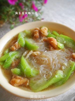麻花丝瓜粉丝素汤的做法
