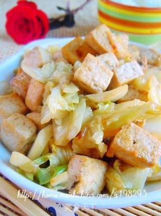 简单家常菜——白菜帮烧豆腐的做法