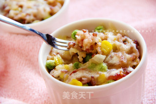 【彩蔬焗饭】的做法