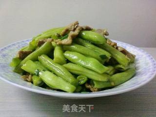四季豆炒肉片的做法