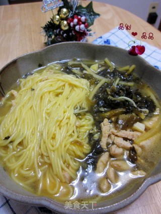 经典重现——雪菜肉丝面的做法