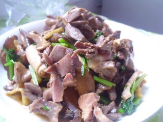 香菇炒鸭胗的做法