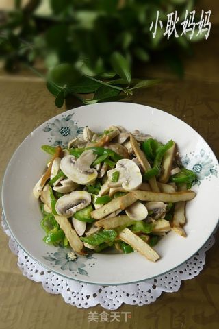 香干炒蘑菇的做法