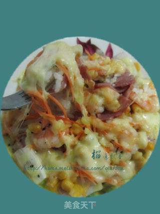 剩饭也可以变得如此奢华---培根焗饭的做法