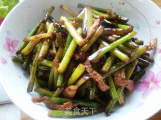 蒜薹炒肉丝的做法