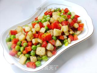 豌豆山药丁的做法