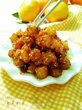 冬季孩子也爱吃的养生菜----拨丝山药的做法